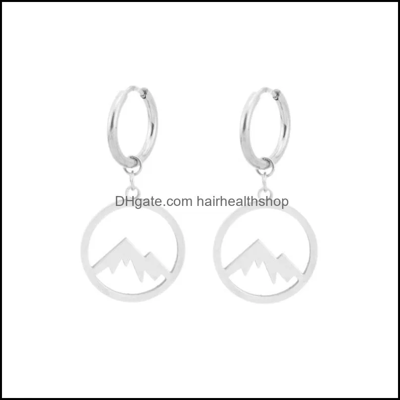 316l stainless steel ear hoop dangle ear clip anti allergy punk body jewelry for men and women