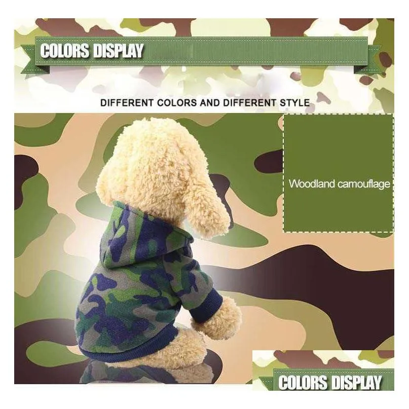  fashion pet dog puppy costumes camo hoodies hooded sweatshirt pullover clothes outfits size xs2xlthe coats jackets outerwears