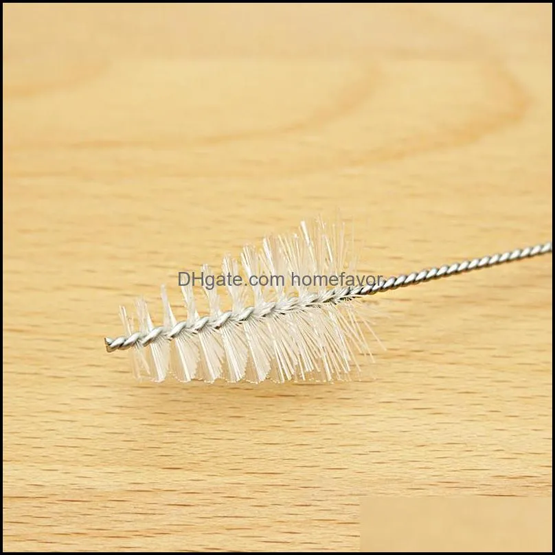 nozzle brush nylon straw cleaners baby milk bottle nipple cleaning tools cake nozzle clean brushes kitchen accessories