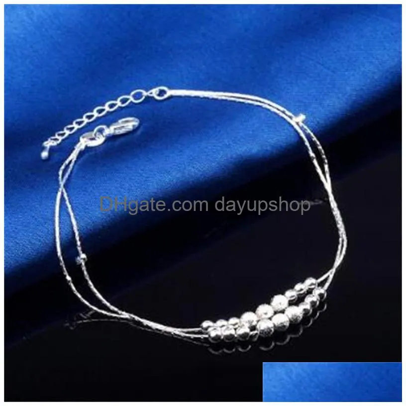 new 925 sterling sliver ankle bracelet for women foot jewelry inlaid zircon anklets bracelet on a leg personality gifts 527 t2