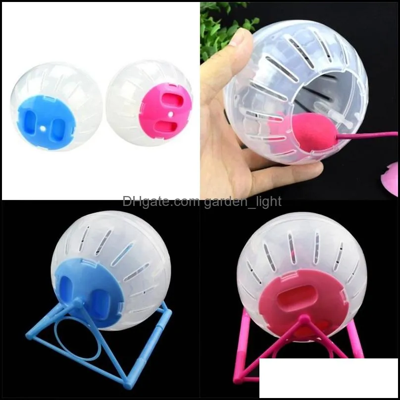 color cover pet running ball hamster bracket roller bodybuilding sports runner crystal transparent plastic pets supplies 5 49jy m2