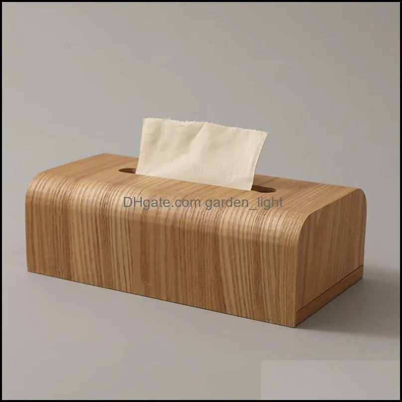 tissue boxes napkins walnut wood box kitchen bathroom paper table creative desktop storage simple living room