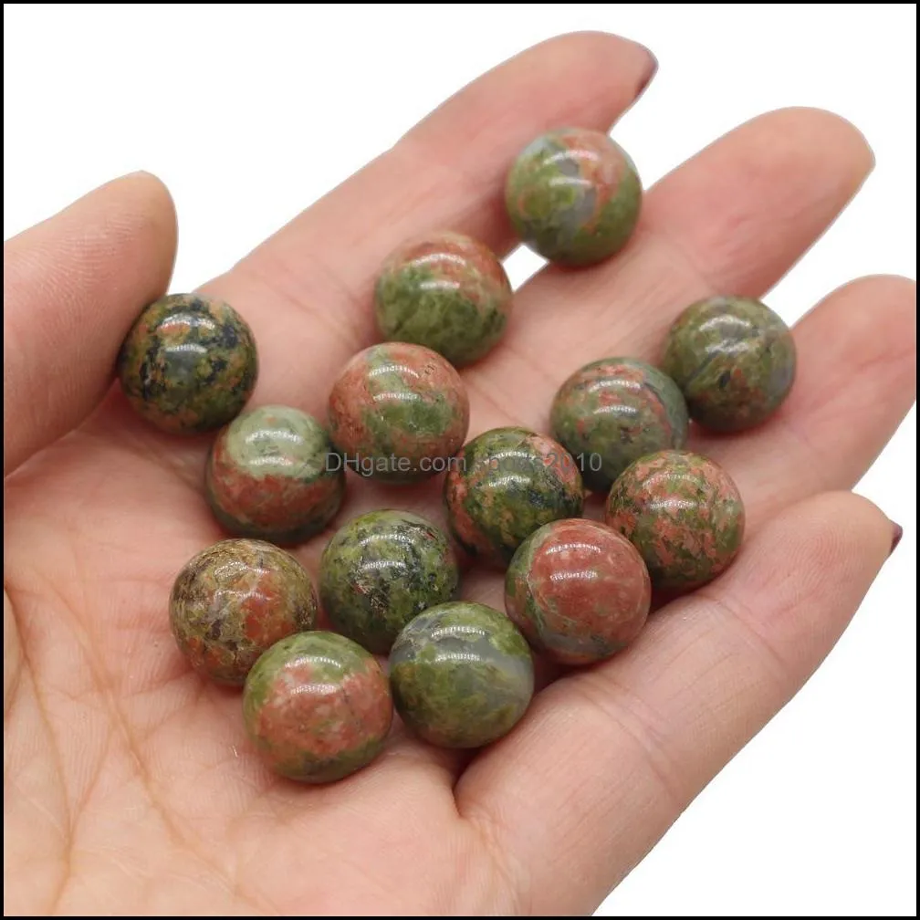 10mm polished loose reiki healing chakra natural stone ball bead palm quartz mineral crystals tumbled gemstones sports2010