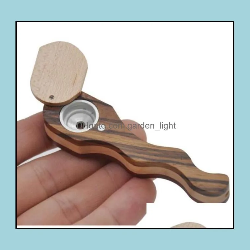 creative manual wooden pipes snake shaped curved smoking woodenpipes rotating covers conveniently pipe other smoke accessories