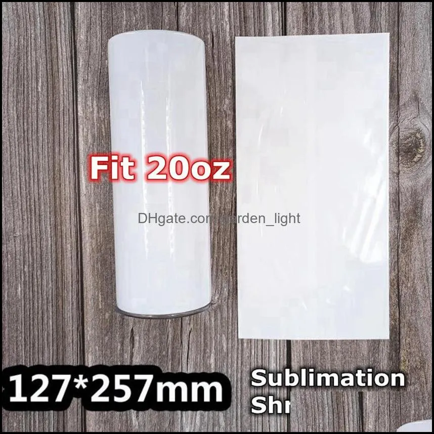 sublimation shrink wrap for 20oz sublimation skinny cup heat shrinkage film for thermal transfer tumbler shrink wrapping cyz3116