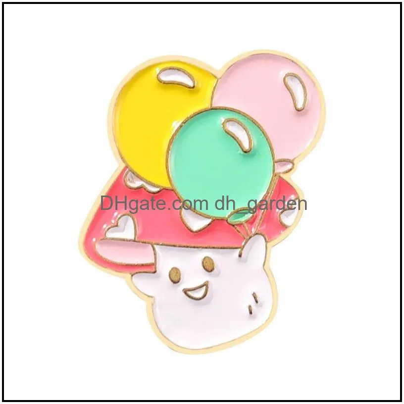 customized brooch animal custom enamel pin cartoon alloy creative men women jewelry balloon whale cactus bulk hard enamel brooches 1206