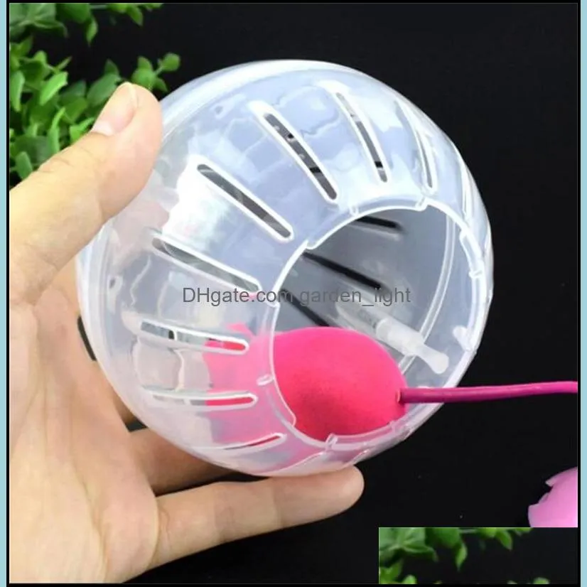 color cover pet running ball hamster bracket roller bodybuilding sports runner crystal transparent plastic pets supplies 5 49jy m2