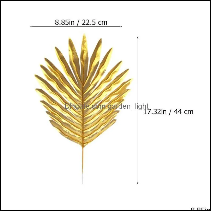 decorative flowers wreaths 20pcs golden simulation leaf delicate artificial adornment plant decor