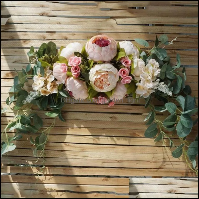 decorative flowers wreaths artificial flower home decoration wreath door threshold garland wedding party wall decor accessories