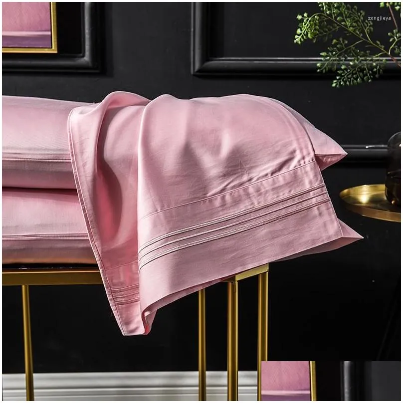 pillow case embroidery sleep pillowcase egyptian cotton 600tc good quality home cover multiple colors available sw