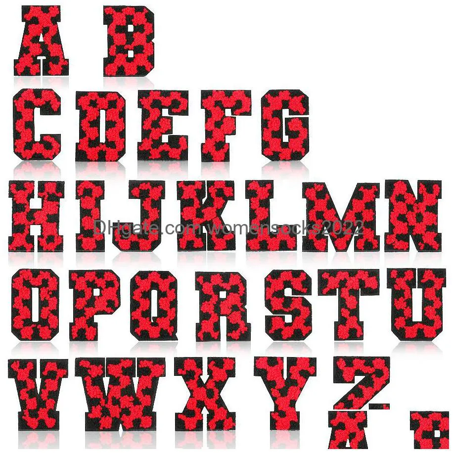 notions 6cm letteres az iron ones red black plaid alphabet towel applique sticker for clothes hats diy christmas decor