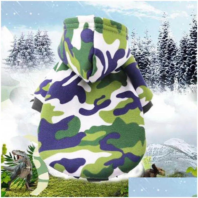  fashion pet dog puppy costumes camo hoodies hooded sweatshirt pullover clothes outfits size xs2xlthe coats jackets outerwears