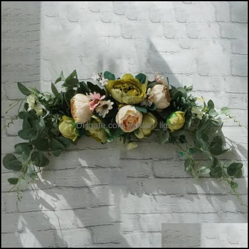 decorative flowers wreaths artificial flower home decoration wreath door threshold garland wedding party wall decor accessories