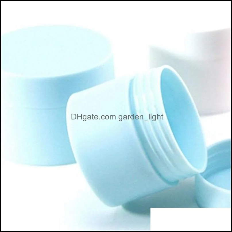 double deck cream separate bottle frosting plastic jars empty cosmetic mask travel storage containers cylindrical 0 95ll f2
