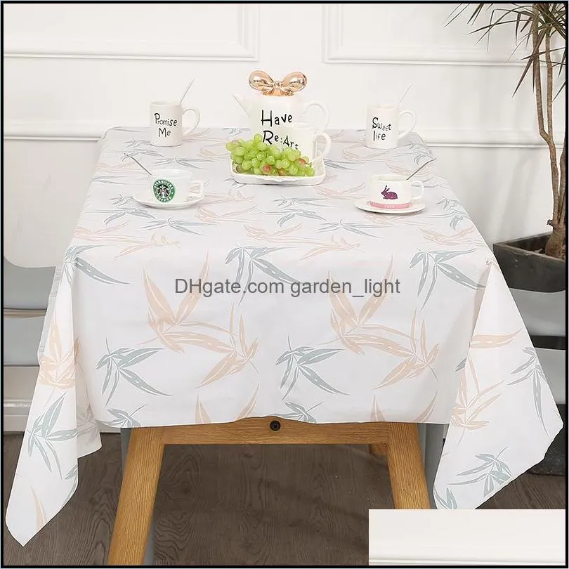 household waterproof oil proof tablecloth lemon strawberry maple leaves pattern wash pvc rectangle cartoon table linen 4 6bs