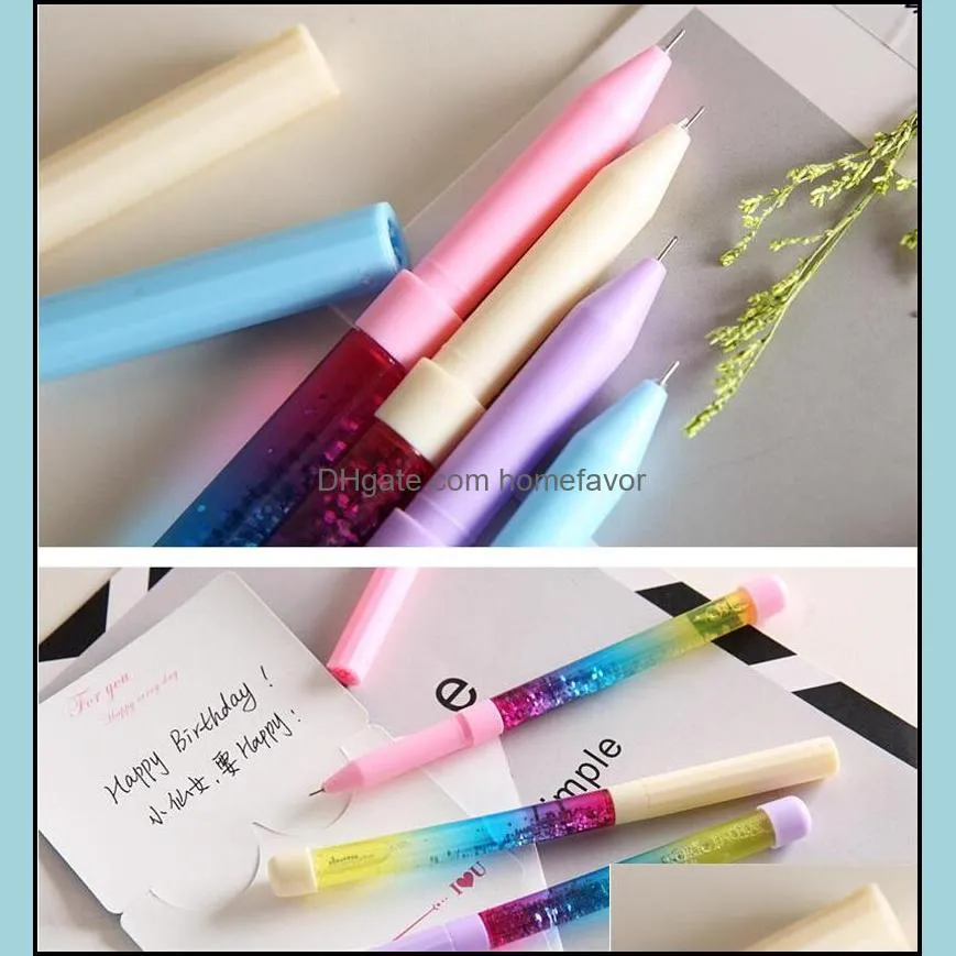 0.5mm fairy stick creative rainbow glitter ballpoint pen school stationery student birthday gift