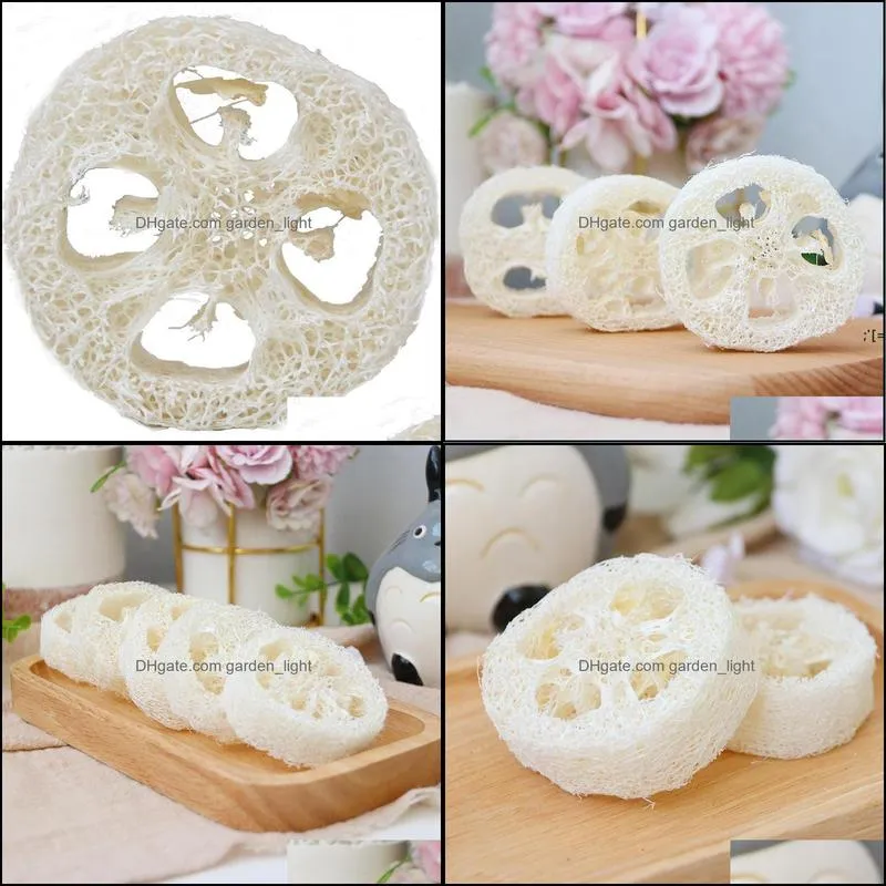 2cm thick natural sponge loofah cuts slices for soap making or dish holder by sea pab11952