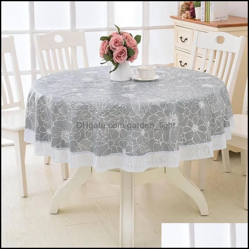 table cloth pvc plastic oilproof round dining wipeable fabric home decor kitchen tablecloth cover