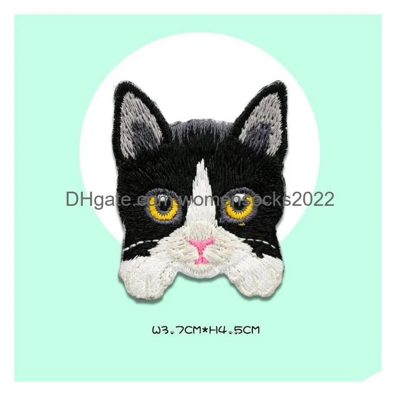 notions cartoon embroideredes cute iron on for clothing bags jackets assorted small cat sticker appliques diy accessories