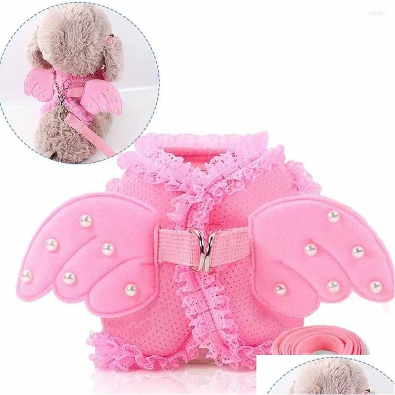 dog collars angel princess wing breast straptraction traction rope kitten cat out to pull set pet chest strap puppy