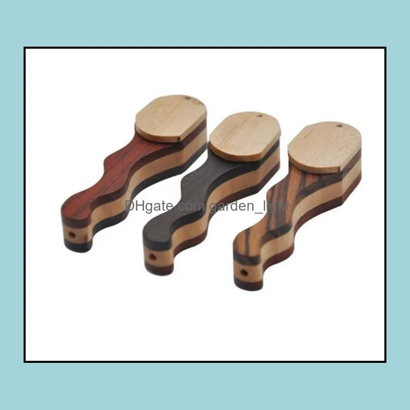 creative manual wooden pipes snake shaped curved smoking woodenpipes rotating covers conveniently pipe other smoke accessories