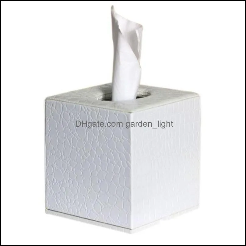 tissue boxes napkins square household quality pu leather fashion box roll paper tube holder high