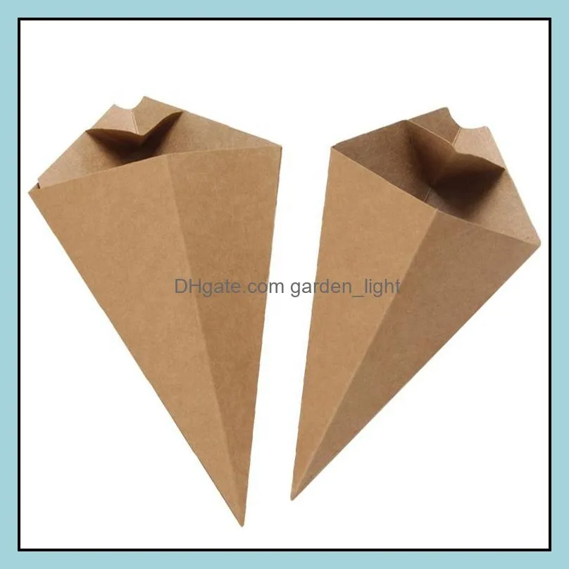kraft paper french fries box cone oil proof chips bag disposable chips cup party takeout food package paf11729