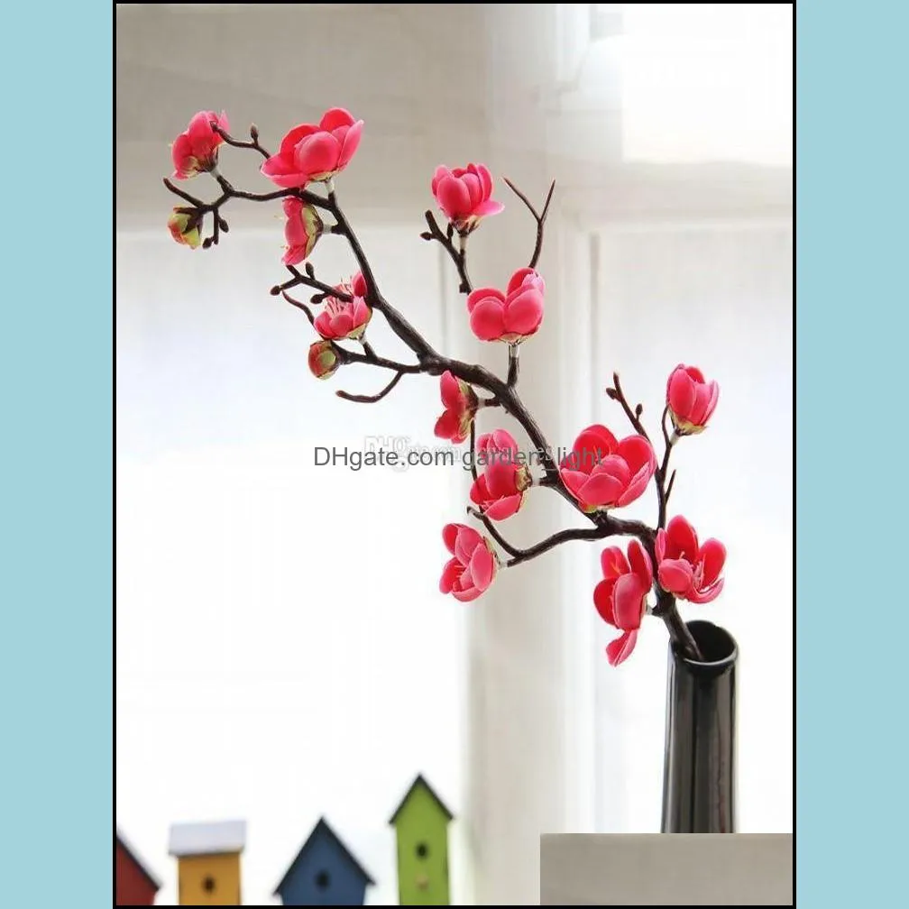 decorative flowers wreaths 60cm long artificial silk flower mini cherry blossom sakura 4 color for wedding party table decor accessorise
