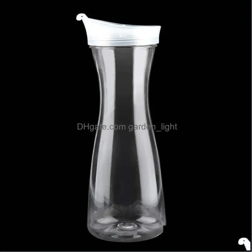 water bottles 600/1000/1600ml reusable acrylic bottle lids oil milk coffee tea jug cup plastic powder shake