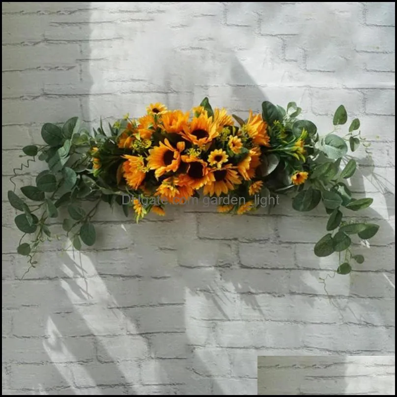 decorative flowers wreaths artificial flower home decoration wreath door threshold garland wedding party wall decor accessories