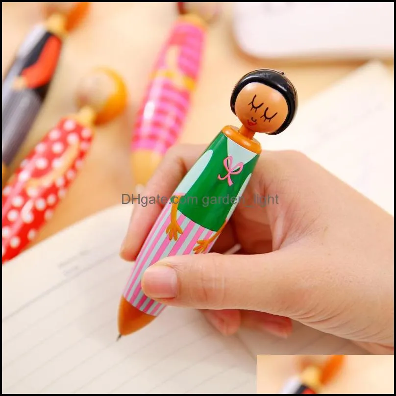 cute fun cartoon ballpoint pens originality doll pen student office stationary supplies novelty rra10388