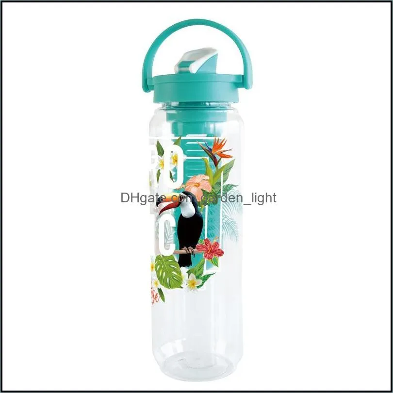 water bottles 750ml/900ml fruit juice infuser bottle plastic portable for sport drinking