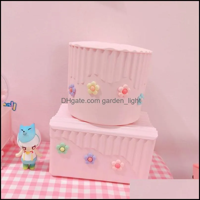 tissue boxes napkins pink box for removable roll paper small flower containers towel dispenser kitchen holder