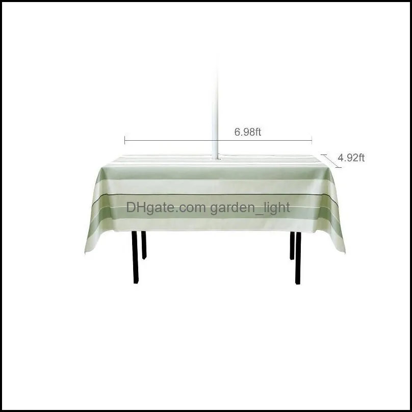 table cloth spillproof tablecloth with zip umbrella hole waterproof oilproof outdoor patio cover for garden party picnic
