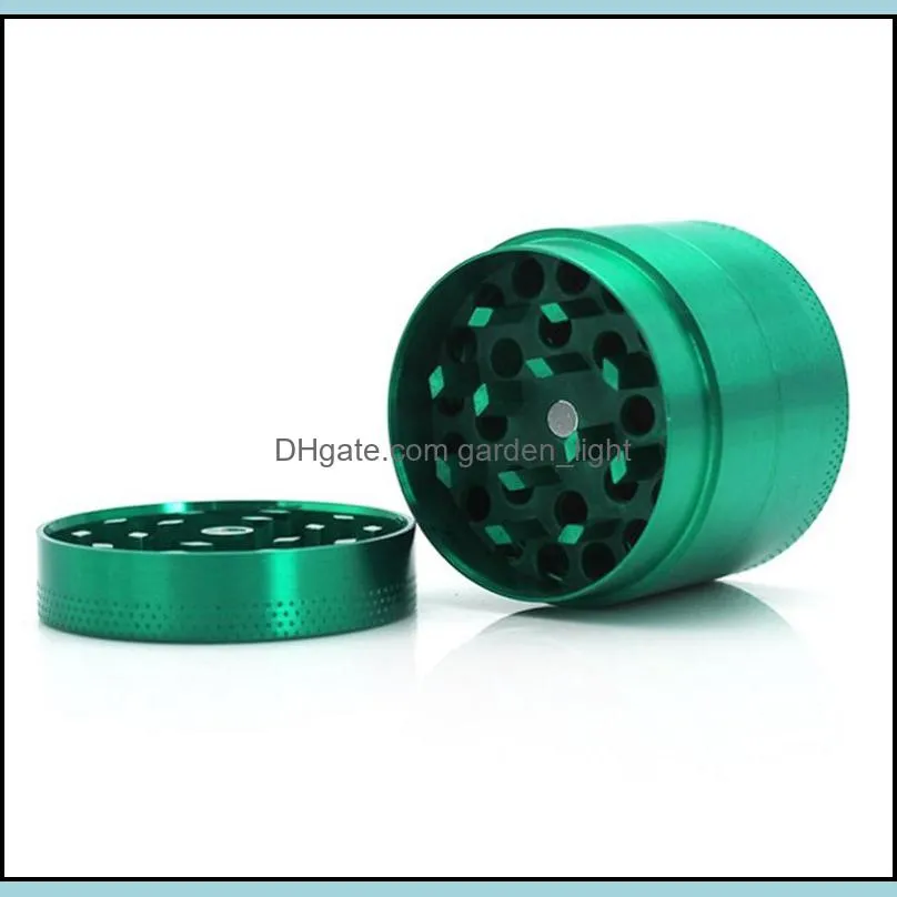 metal smoking accessories grinder style zinc alloy tobacco smoke herb grinders 4 layer solid color pipes filter cylyw1207