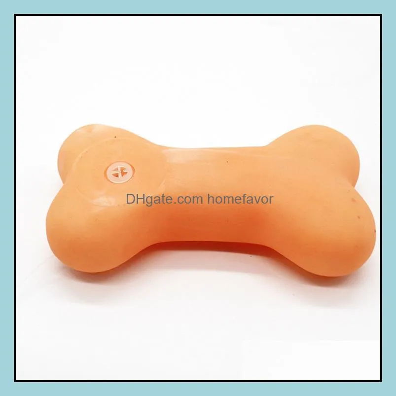 pet supply dog toy rubber bone shape squeak sound interactive chew toys for small dog puppy