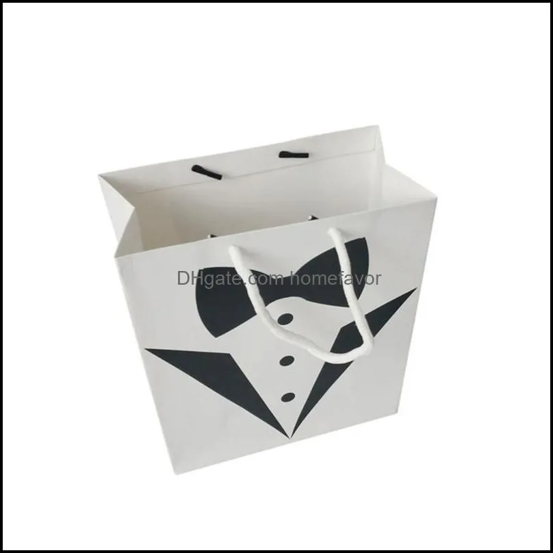 wedding tuxedo tote bags black white bridegroom tuxedo paper bag wedding birthday party groomsmen gift favor bags