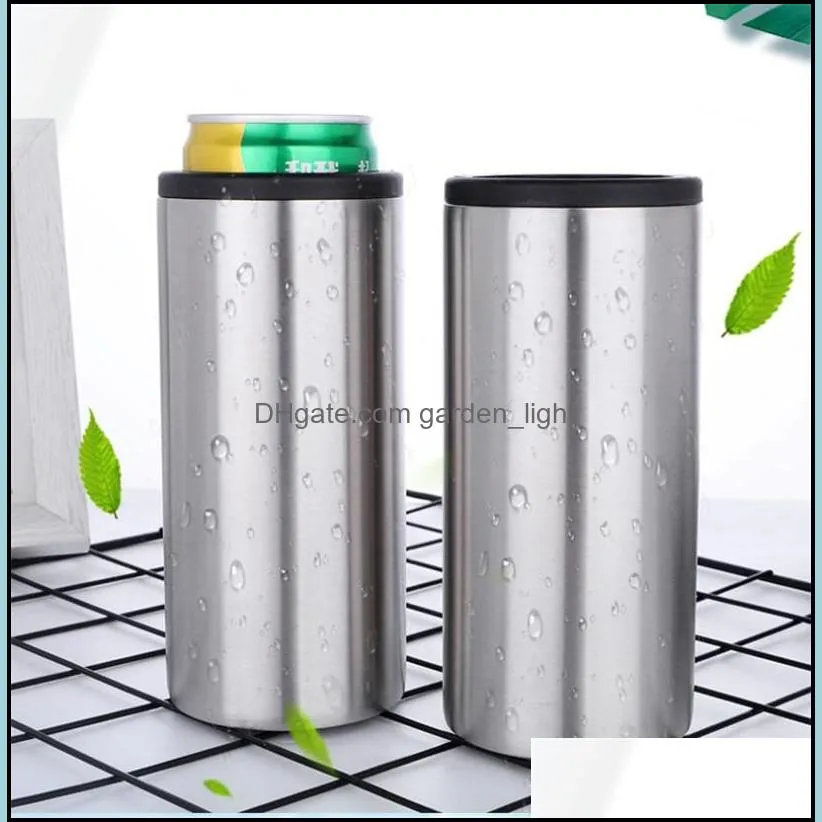 9 styles tumblers 12oz cola cans double wall stainless steel insulated cup vacuum cool down beer bottle portable bottles by sea