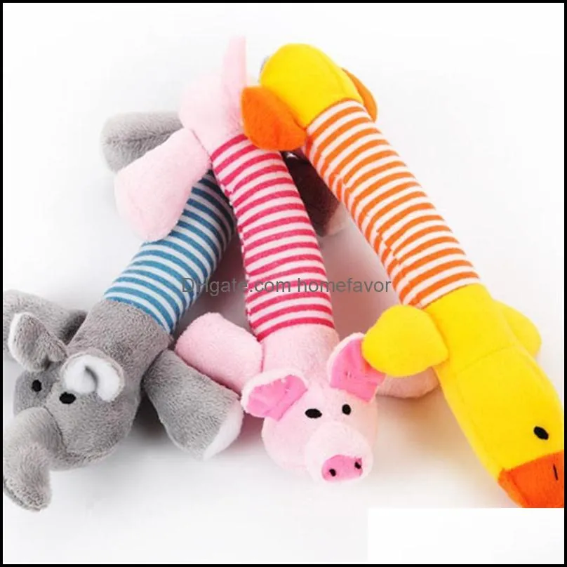 cute dog toy pet puppy plush teether sound chew squeaker squeaky pig elephant duck toys lovely pet toys