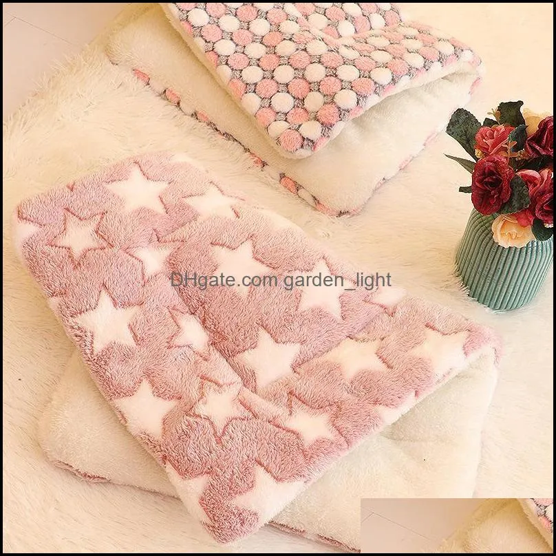 dog blanket dog bed mats soft coral fleece paw foot print warm sleeping beds cover mat pet dog accessories pab11910
