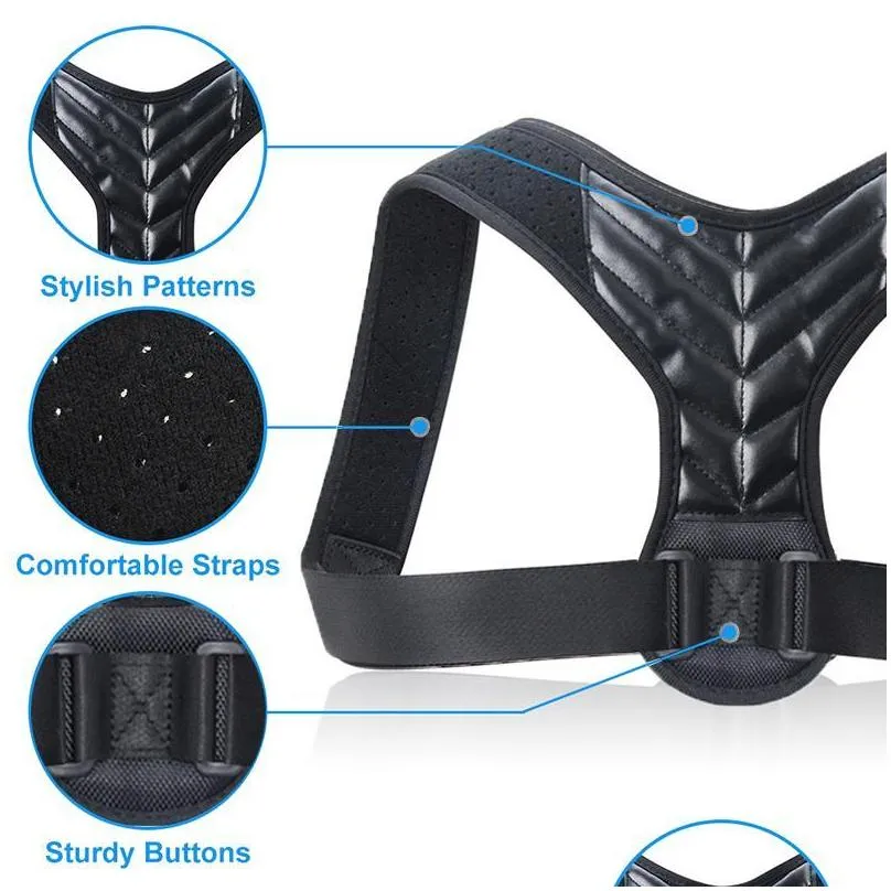 sports toys medical adjustable clavicle posture corrector men woemen upper back brace shoulder lumbar support belt corset postures