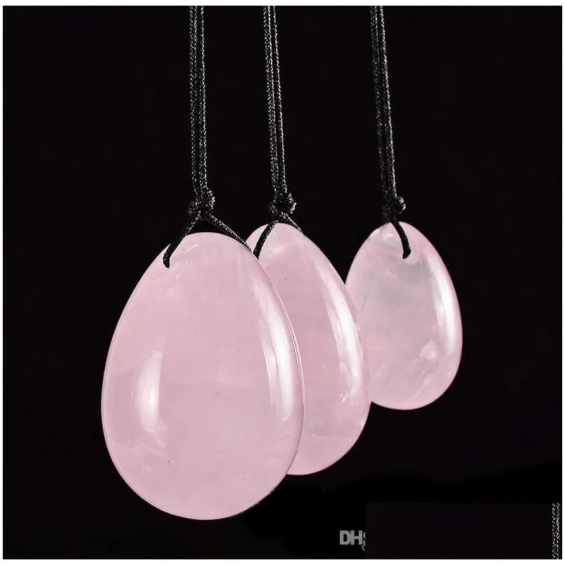 natural rose quartz crystal eggs crystal yoni egg for women kegel exercise vaginal balls massager toys