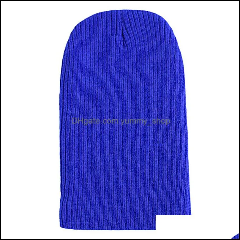 autumn winter outdoor sports caps hats warm knitted hip hop solid color beanie fashion accessories for women men