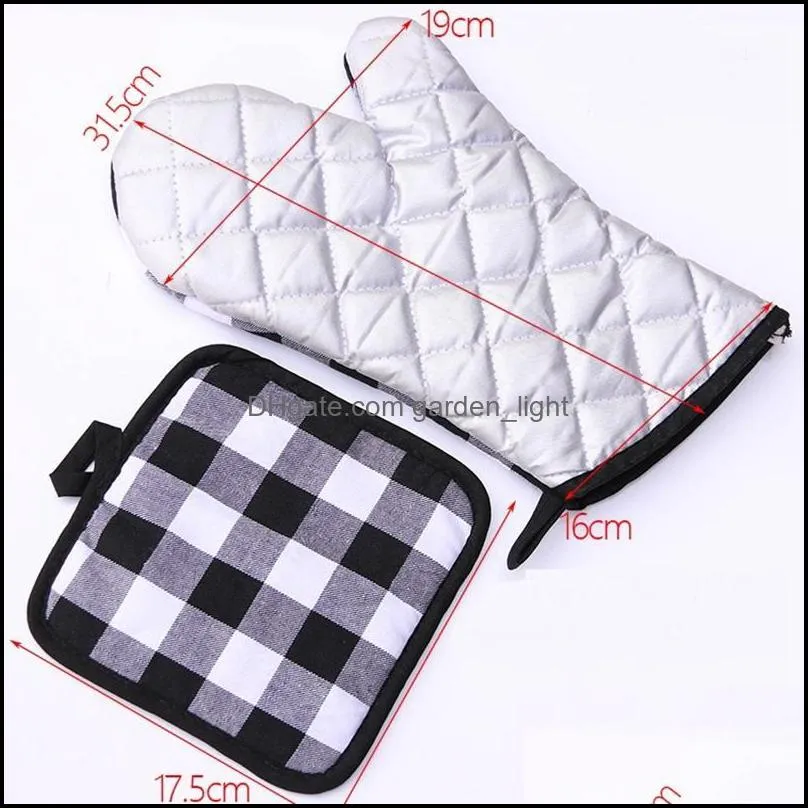 oven gloves and potholder grilling gloves oven pot holder with cotton filled nonslip cooking for cook mitts