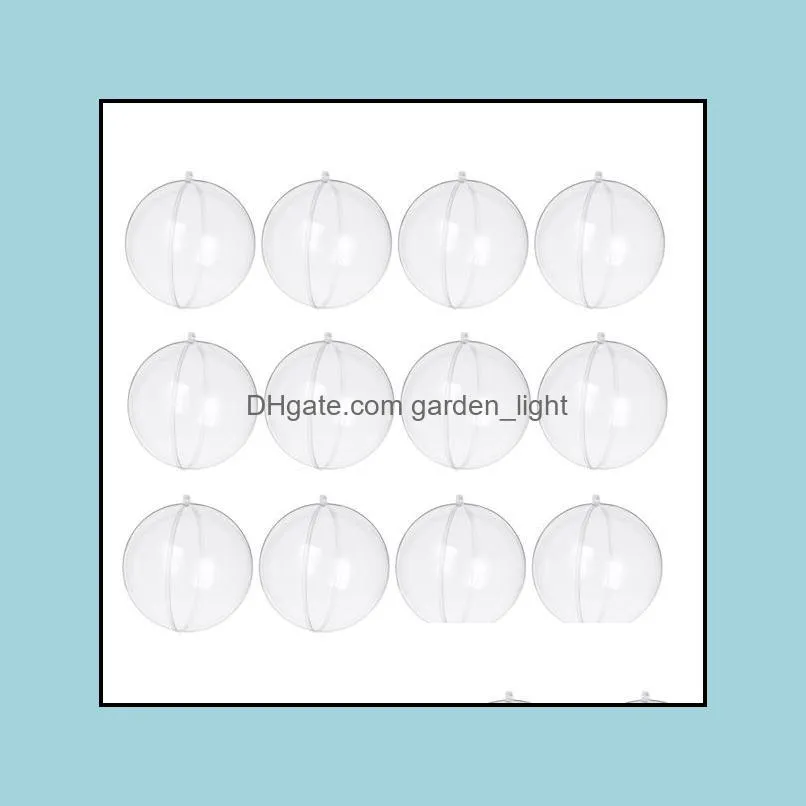 pcs clear fillable ornaments ball diy plastic ball for party decor 120mm home christmas decoration