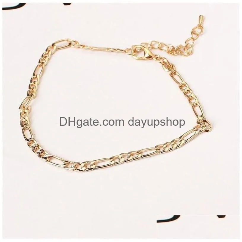 anklets european and american foreign trade jewelry fashion simple and versatile metal chain ladies anklet 522 t2