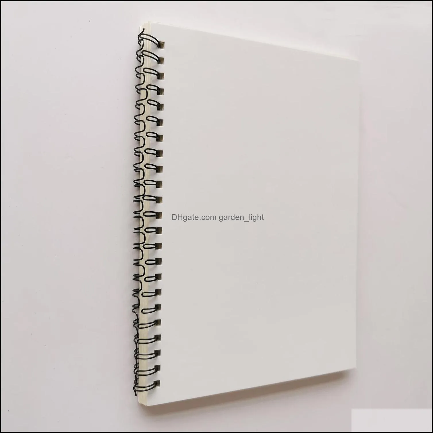 sublimation blank notebook spiral journal wire bound plain white notepad wholesale custom gift size can be mixed pae13543