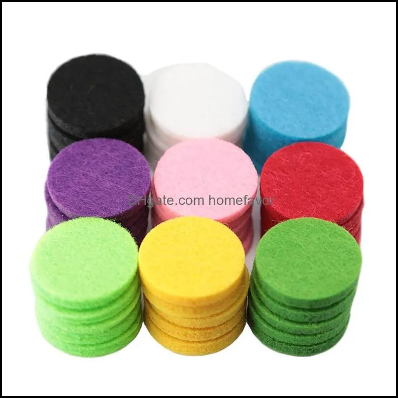 round  oils pads 100pcs/lot dia. 22.5mm round aromatherapy felt pads fit for 30mm  oil diffuser locket