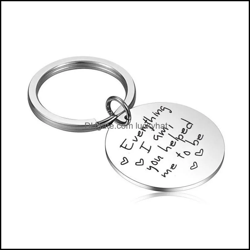 teachers day gift thank you for helping me grow keychains for women mens teacher stainless steel key chains fashion thanksgiving