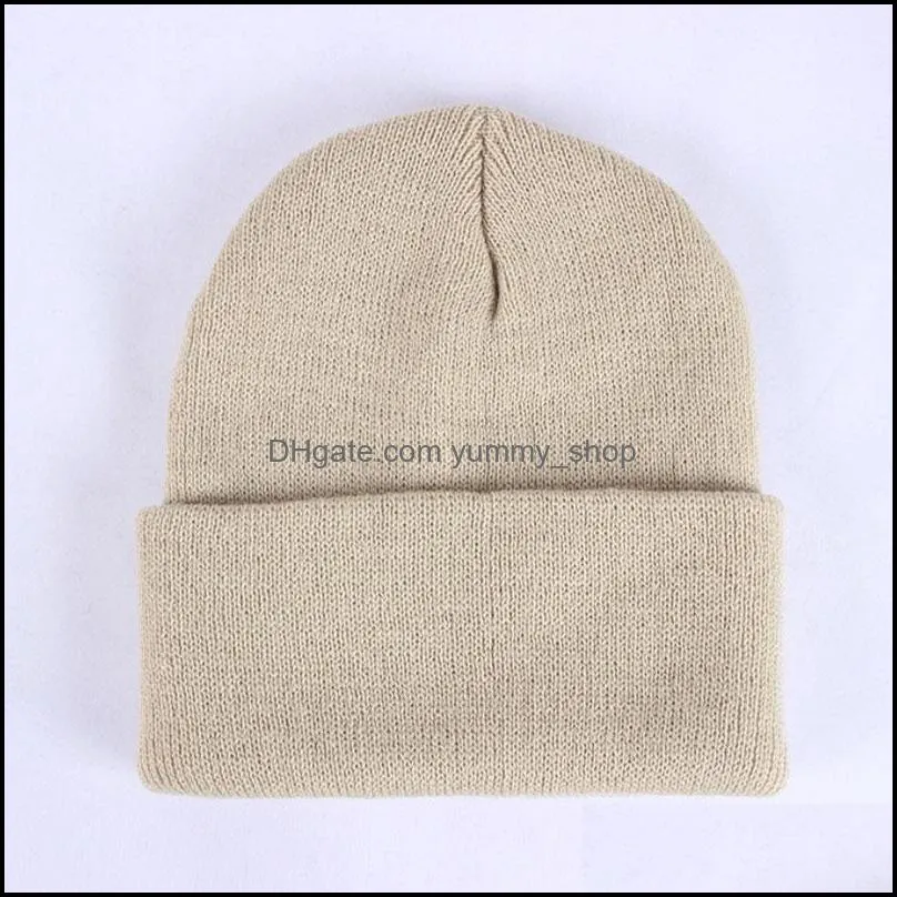 autumn winter outdoor travel sports caps hat knitted solid color beanie party club fashion accessories for women men